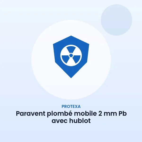 Paravent plombé mobile 2 mm Pb avec hublot