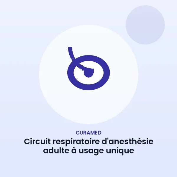 Circuit respiratoire d'anesthésie adulte à usage unique