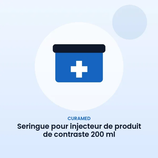 Seringue pour injecteur de produit de contraste 200 ml
